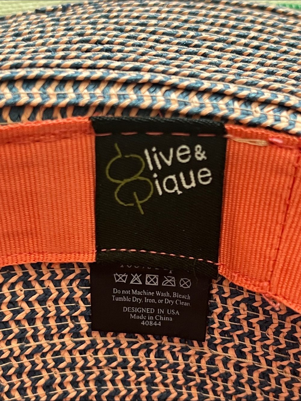 Olive & Pique Pink Straw Fedora with Black Trim - Picture 2 of 6